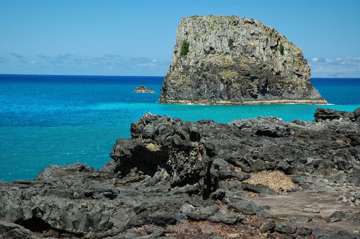 Madeira island from the beach