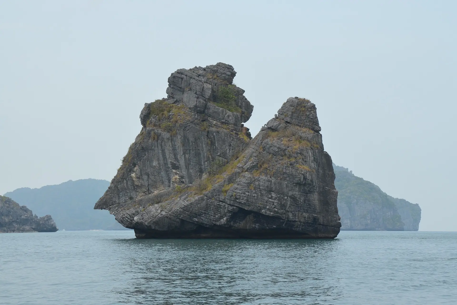 Island from rocks in Koh Samui